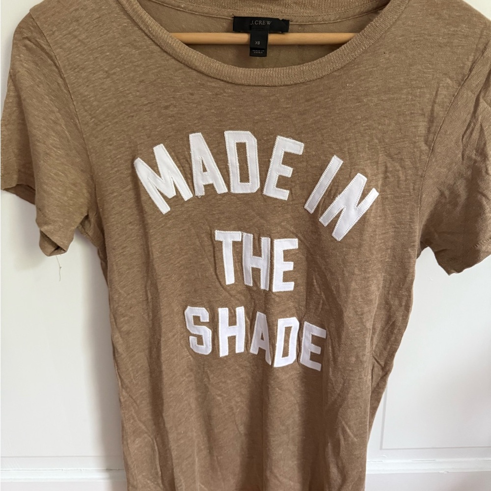 XS J. Crew Linen Graphic Tee - Made in the Shade